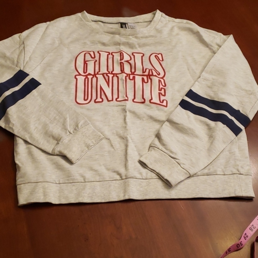 H&M Divided Girls Unite Crew Neck Sweatshirt NWOT